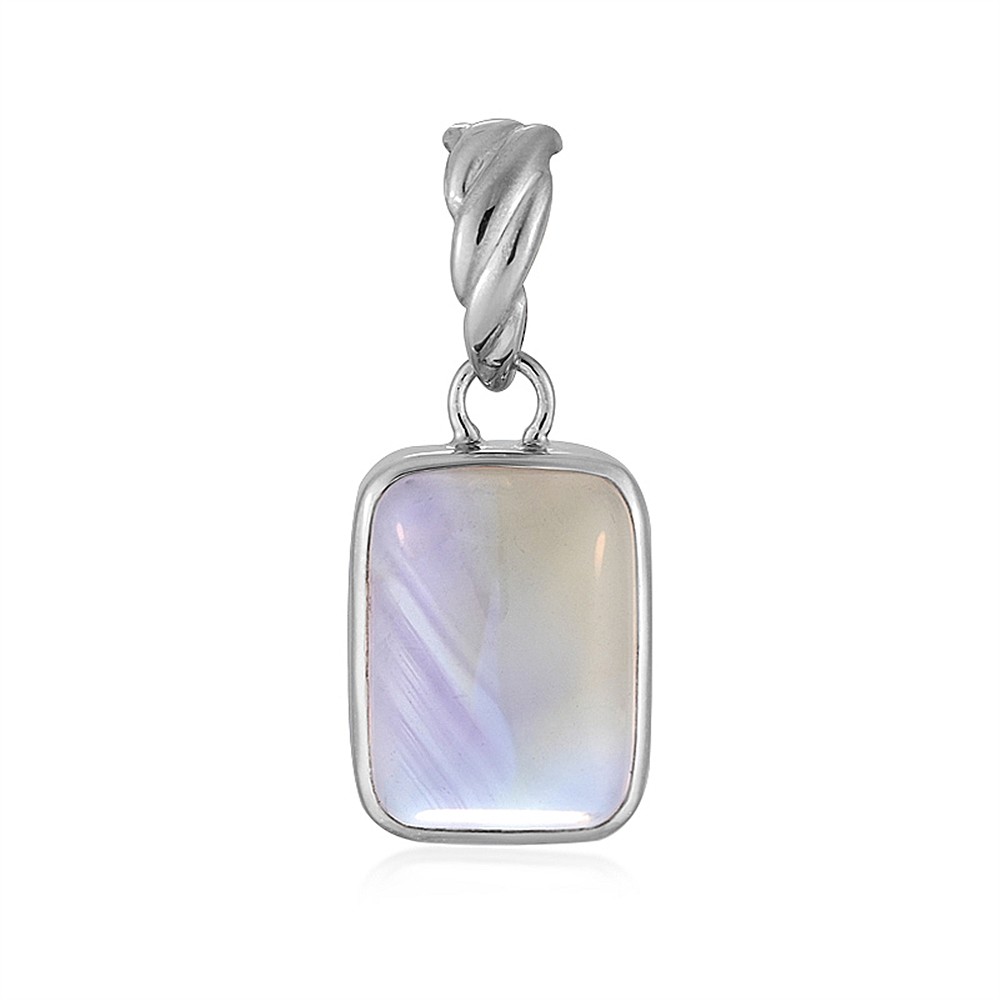 Ametrine rectangle pendant (16 x 12mm), 2.6cm, platinum plated | Marco Schreier