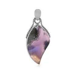 242023230294 Anhänger Chalcedon (lila), Fancy Freeform (35 x 20mm), 4,8cm, platiniert | Marco Schreier