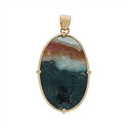 242109210031 Pendentif Palmier pétrifié ovale (40 x 25mm), 5,2cm, doré | Marco Schreier