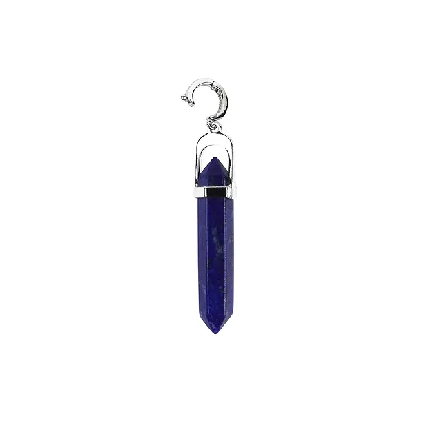 Lapis Lazuli pendant pin, 5.4 cm, rhodiniert, Vario clip | Marco Schreier