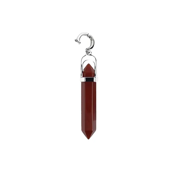 Anhänger Carneol (gebr.) Stift, 5,4cm, rhodiniert, Vario-Clip | Marco Schreier