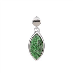 242118210004 Pendentif Uvarovite, marquise (12 x 6mm), 2,1cm, rhodi&#xE9; | Marco Schreier