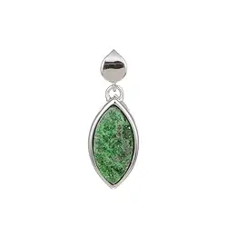 242118210004 Ciondolo in uvarovite, marquise (12 x 6 mm), 2,1 cm, rodiato | Marco Schreier