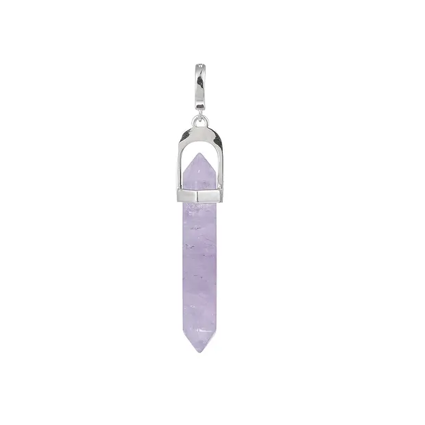 Amethyst pin pendant, 5.4 cm, rhodiniert, Vario clip | Marco Schreier