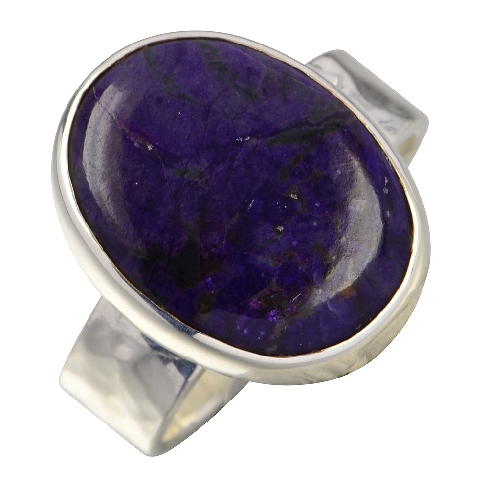 Ring with oval Sugilite, size 61 | wholesaler gems, healing stones & jewelry