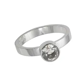 Bague Topaze blanche à facettes (6mm), taille 61 | Marco Schreier