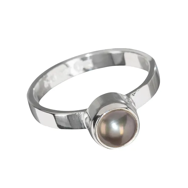 Ring Perle violett (6mm), Gr. 53 | Großhändler Edelsteine, Heilsteine & Schmuck