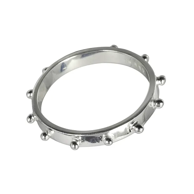 Ring "Kugel-Dekor", Silber, Gr. 59 | Großhandel Edelsteine, Heilsteine & Schmuck