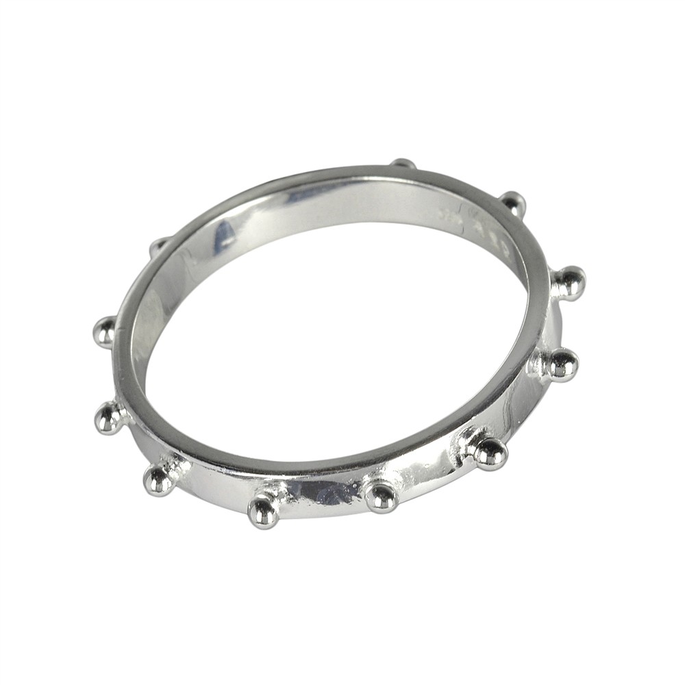 Anillo "Decoración de bolas", plata, talla 61 | Marco Schreier