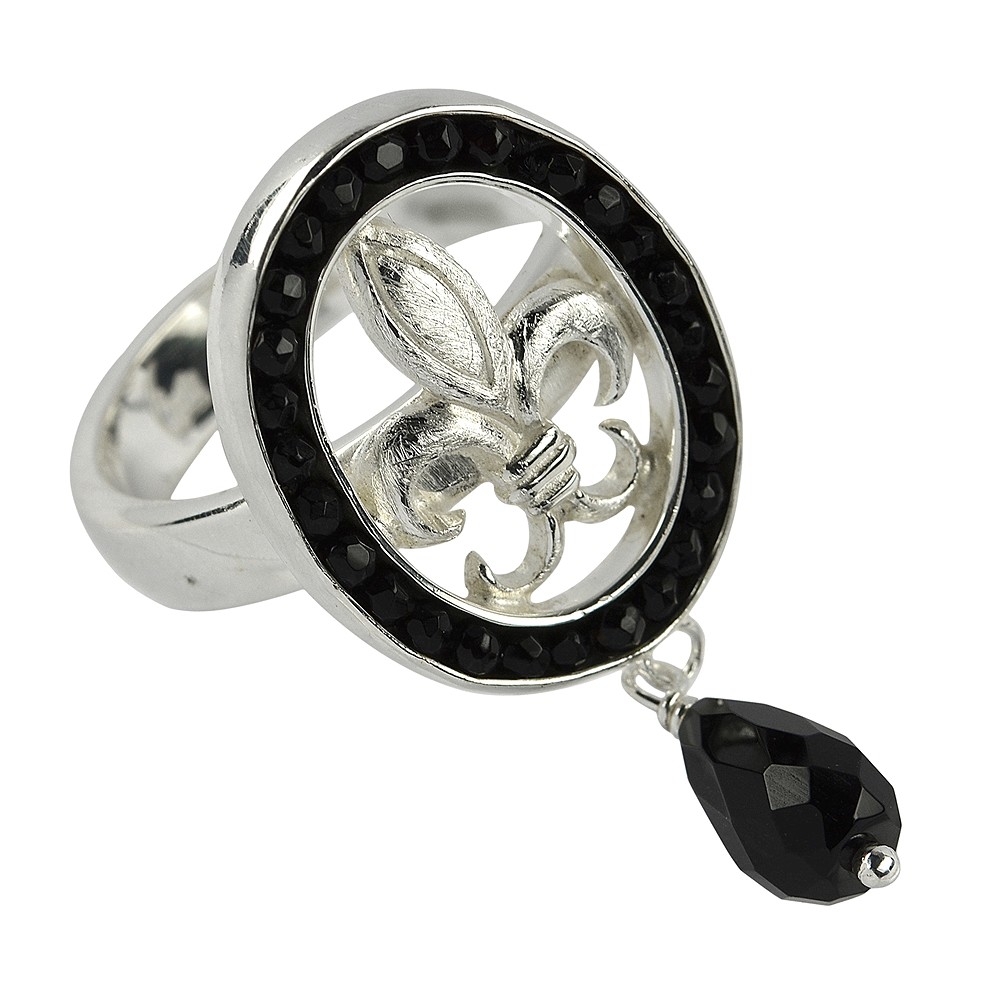Fleur de Lys" ring, size 59 | Schreier wholesale; gems, healing stones & jewelry