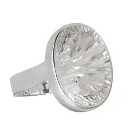 243005140053 Ring Bergkristall, facettiert, Gr. 61 | Edelsteine, Heilsteine & Schmuck-Handel