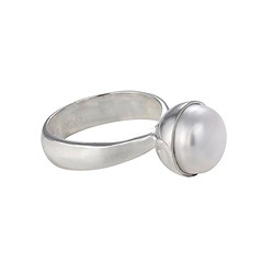 243005150003 Ring Perle wei&#xDF; (10mm), Gr&#xF6;&#xDF;e 59 | Gro&#xDF;h&#xE4;ndler Edelsteine, Heilsteine &amp; Schmuck