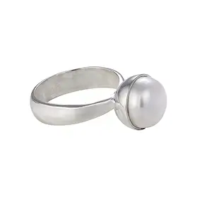 Anello perla bianca (10 mm), misura 59 | grossista gemme e pietre curative