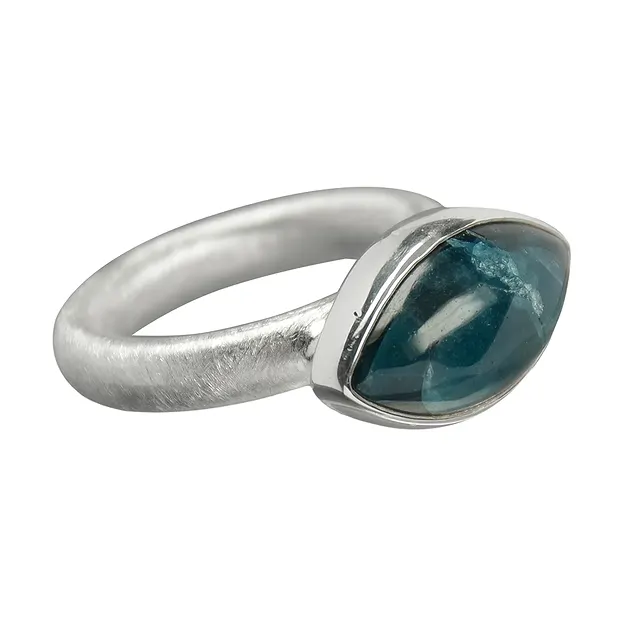 Ring Navette Apatit, Gr. 57 | Mineralien-Handel Edelsteine, Heilsteine & Schmuck