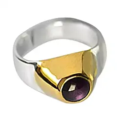 243005150120 Ruby ring, gold-plated setting, size 59 | wholesaler gems & healing stones