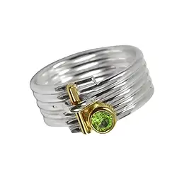 243005150164 Striped Peridote ring, size 57 | minerals trade - gems, healing stones & jewelry