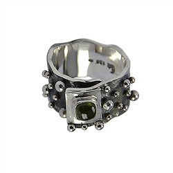 243005150168 Anello "Balls" Tormalina (verde), misura 55 | grossista gemme e pietre curative