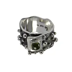 243005150168 Ring "Kugeln" Turmalin grün, Gr. 55 | Schreier Edelsteine, Heilsteine & Schmuck