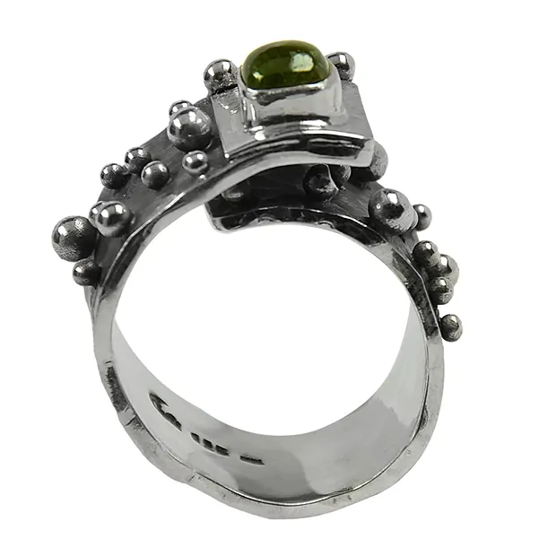 Ring "Kugeln" Turmalin grün, Gr. 57 | Schreier Edelsteine, Heilsteine & Schmuck