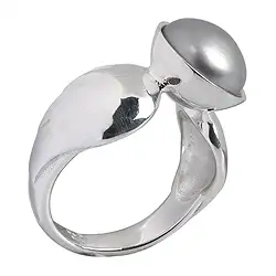 243005150232 Anillo "Alas de ángel", perla gris, talla 61 | Marco Schreier