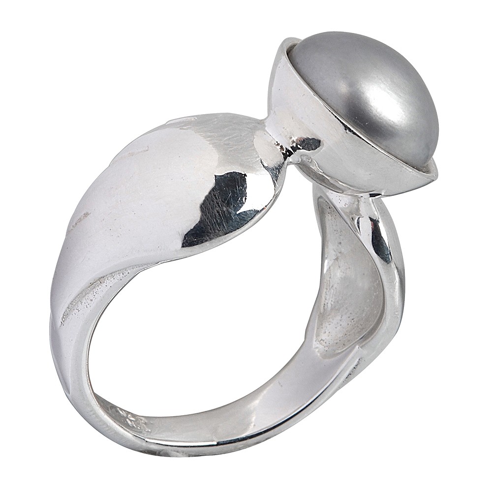 Ring "Angel wings" pearl gray, size 63 | Schreier gems, healing stones & jewelry