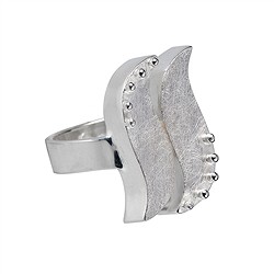 243005150281 Anillo "Olas con decoración de bolas", talla 59 | Marco Schreier