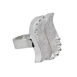 243005150281 Bague "vagues avec décor boule", taille 59 | Marco Schreier