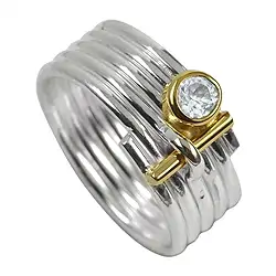 243005150325 Ring Streifen Topas weiß, Gr. 53 | Großhändler Edelsteine, Heilsteine & Schmuck