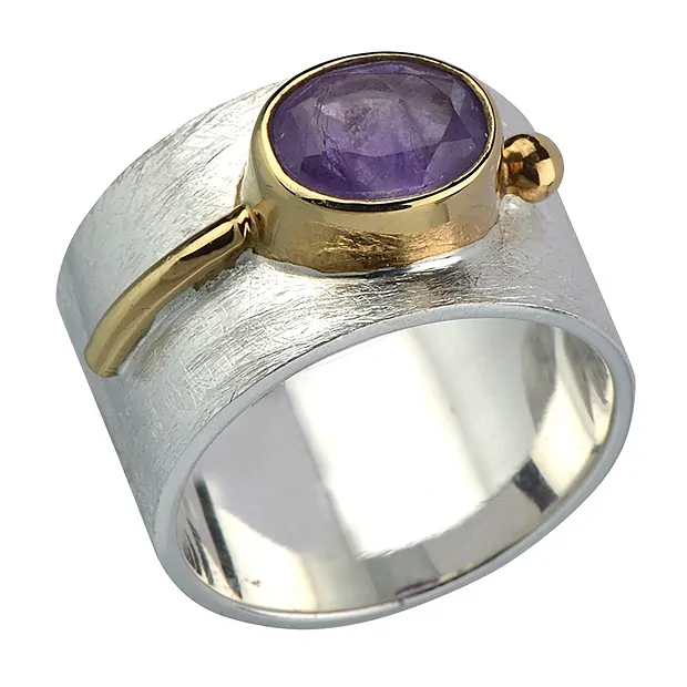 Anello di ametista, misura 57 | gemme, pietre curative e gioielli all'ingrosso
