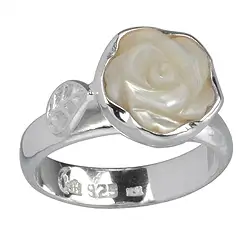 243005150364 Rose" ring, Mother of Pearl, size 63 | wholesaler gems, healing stones & jewelry