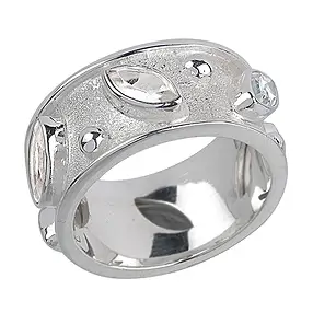 Anillo con Navettes de topacio, talla 57 | Marco Schreier