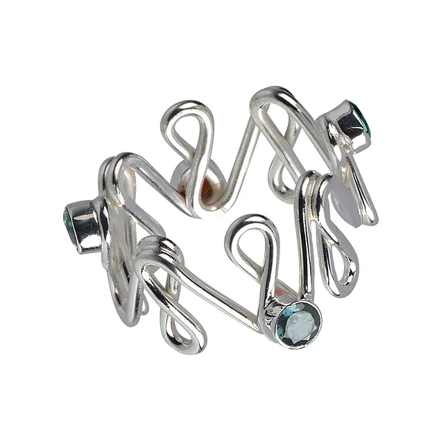 Ring "Unendliches Glück" Topas blau, Gr. 61 | Edelsteine, Heilsteine & Schmuck