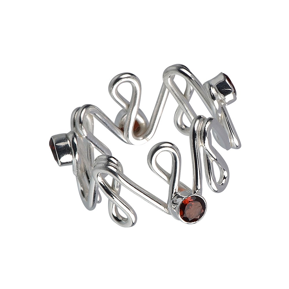 Anillo de granate "Felicidad infinita", talla 57 | Marco Schreier