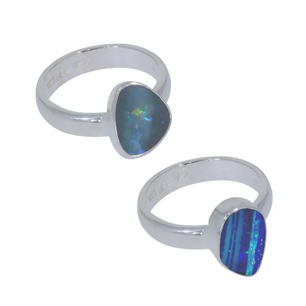 Ring opal doublet freeform (10 x 12mm), size 55 | gems, healing stones & jewelry