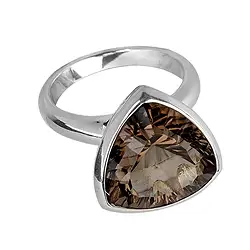 243005160038 Ring Rauchquarz, dreieckig, facettiert, Gr. 61 | Marco Schreier
