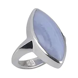 243005160061 Marquise chalcedony ring, size 61 | wholesaler gems, healing stones & jewelry