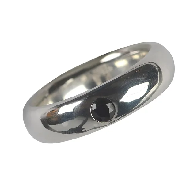 Ring Spinel (black) faceted, size 69 | wholesaler gems, healing stones & jewelry