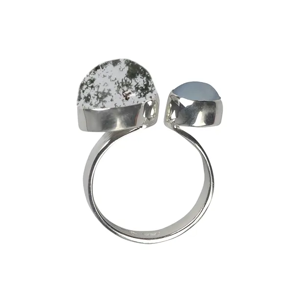 Bague quartz inclus, perle, taille 59 | Marco Schreier