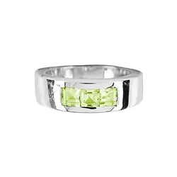 243005170023 Ring Peridot-Rechtecke (6 x 4mm), Größe 59 | GH Edelsteine, Heilsteine & Schmuck