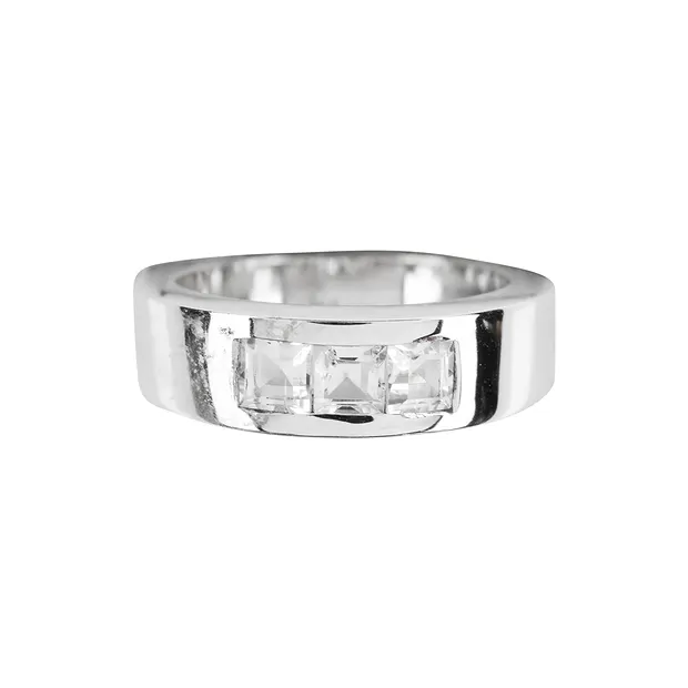 Ring Topas-Quadrate (4 x 4mm), Größe 61 | GH Edelsteine, Heilsteine & Schmuck
