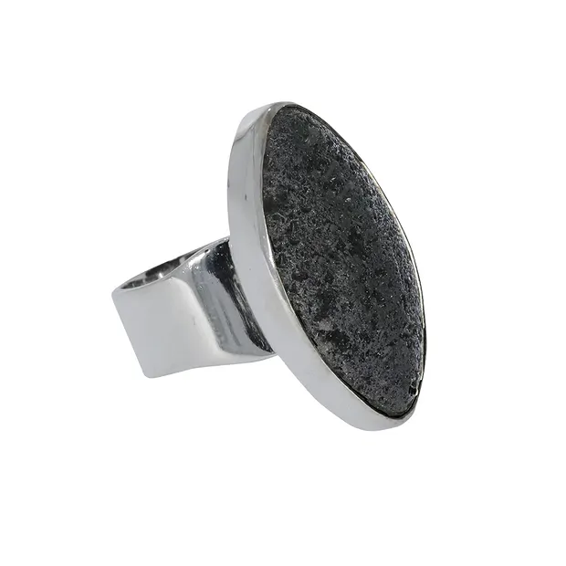 Ring Lava Marquise (25 x 12mm), size 59 | wholesaler gems & healing stones