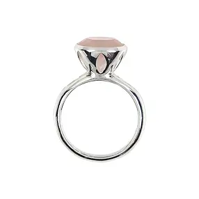 Ring Rosenquarz (12mm) facettiert, Größe 61 | Edelsteine, Heilsteine & Schmuck