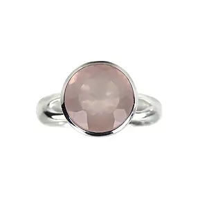 Bague Quartz rose (12mm) à facettes, taille 63 | Marco Schreier