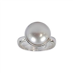 243005190003 Ring Perle wei&#xDF; (12mm), Gr&#xF6;&#xDF;e 57 | Gro&#xDF;h&#xE4;ndler Edelsteine, Heilsteine &amp; Schmuck