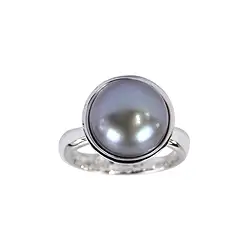 243005190012 Anello grigio perla (12 mm), misura 63 | grossista gemme e pietre curative