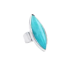 243005190075 Anillo Amazonita navette (30mm), talla 61 | Marco Schreier