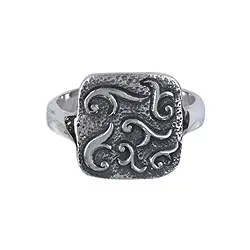 243005200076 Bague décorée de rinceaux, partiellement noircie, taille 57 | Marco Schreier