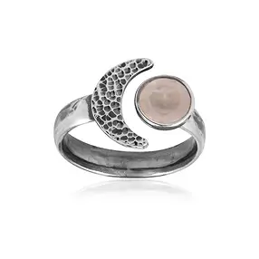 Anello Quarzo rosa (8 mm), luna, misura 51 (16) | Marco Schreier