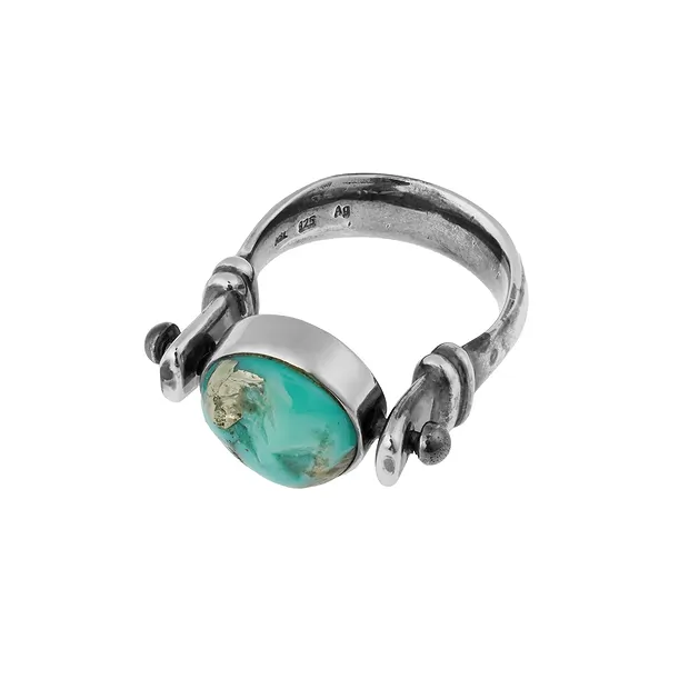 Ring Turquoise (stab.) round (11mm), size 54 (17), movable | Marco Schreier