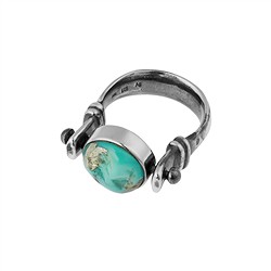243005250009 Ring Turquoise (stab.) round (11mm), size 63 (20), movable | Marco Schreier